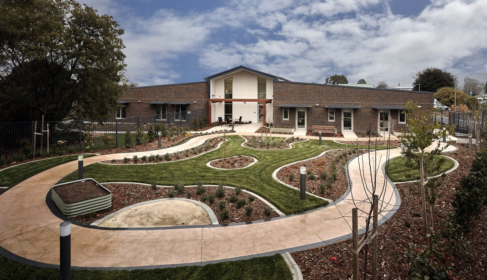 Exterior of the residence with plants pictured