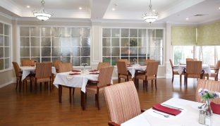 Dining area at Manor Lakes Community