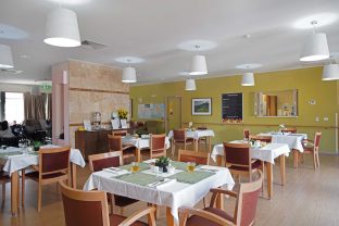 Dining room with well-presented tables